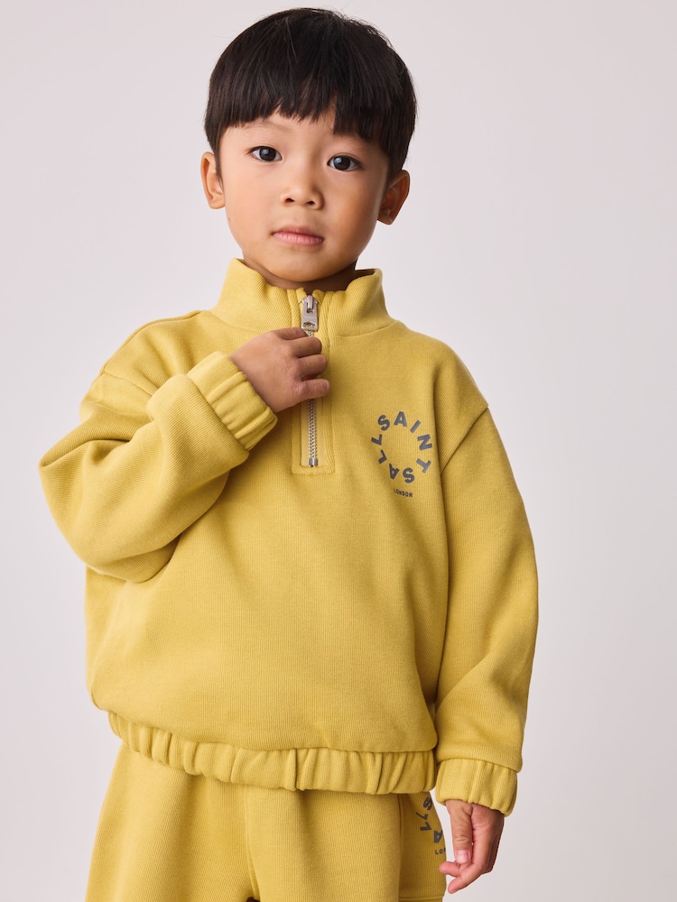 smALLSAINTS Yellow Tierra Funnel Neck Sweater and Joggers Set - Image 2 of 12 smALLSAINTS Yellow Tierra Funnel Neck Sweater and Joggers Set - Image 2 of 12