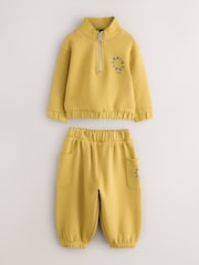 smALLSAINTS Yellow Tierra Funnel Neck Sweater and Joggers Set - Image 8 of 12