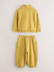 smALLSAINTS Yellow Tierra Funnel Neck Sweater and Joggers Set - Image 9 of 12