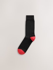 Black Bright Spot Stripe Footbed Value Cotton Rich Socks - Image 10 of 15