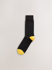 Black Bright Spot Stripe Footbed Value Cotton Rich Socks - Image 12 of 15