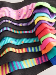 Black Bright Spot Stripe Footbed Value Cotton Rich Socks - Image 14 of 15
