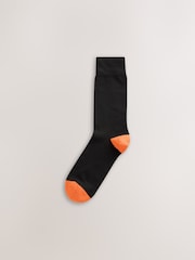 Black Bright Spot Stripe Footbed Value Cotton Rich Socks - Image 4 of 15