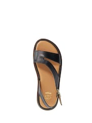 Dune London Black Leather Larko Casual Sandals - Image 4 of 5