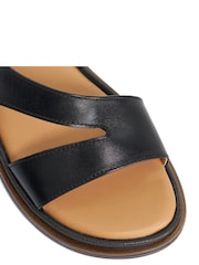 Dune London Black Leather Larko Casual Sandals - Image 5 of 5