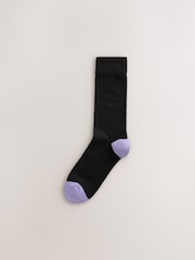 Black Dinosaur Bright Footbed Cotton Rich Socks - Image 4 of 10