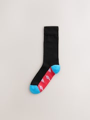 Black Dinosaur Bright Footbed Cotton Rich Socks - Image 5 of 10