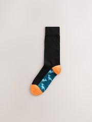 Black Dinosaur Bright Footbed Cotton Rich Socks - Image 6 of 10