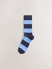 Red/ Green Preppy Block Stripe Pattern Socks 5 Pack - Image 6 of 8
