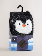 Penguin Fluffy Novelty Socks in Box 1 Pack - Image 1 of 7