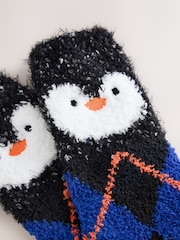 Penguin Fluffy Novelty Socks in Box 1 Pack - Image 3 of 7