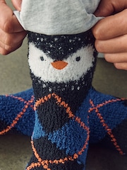 Penguin Fluffy Novelty Socks in Box 1 Pack - Image 6 of 7