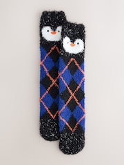 Penguin Fluffy Novelty Socks in Box 1 Pack - Image 7 of 7