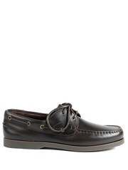 Jones Bootmaker Dark Brown Regular Fit Parsons Leather Boat Shoes - Image 1 of 5