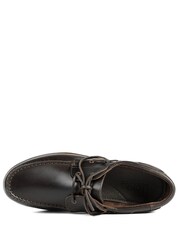 Jones Bootmaker Dark Brown Regular Fit Parsons Leather Boat Shoes - Image 4 of 5