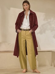 Tan Brown N. Premium Barrel Leg Chino Trousers - Image 1 of 7