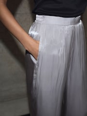 Silver Metallic Balloon Leg Trousers - Image 3 of 7