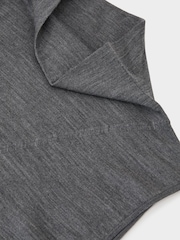 Reiss Dark Charcoal Grey Honey Wool Funnel-Neck Sleeveless Knit Top - Image 6 of 6