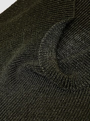 Reiss Green Simone Cowl-Neck Metallic-Knit Sleeveless Top - Image 6 of 6