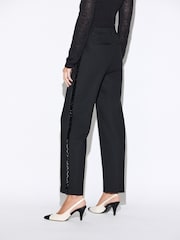 Black Sequin Side Stripe Slim Leg Trousers - Image 4 of 5