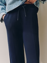 Navy Blue/Khaki Green Jersey Wide Leg Joggers 2 Pack - Image 5 of 9
