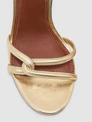 Gold - Reiss Annabelle Leather Link-Strap Stiletto Sandals - Bild 6 von 6