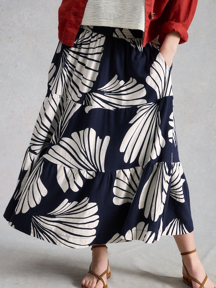 White Stuff Blue Marissa Jersey Maxi Skirt - Image 1 of 6