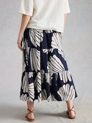 White Stuff Blue Marissa Jersey Maxi Skirt - Image 2 of 6