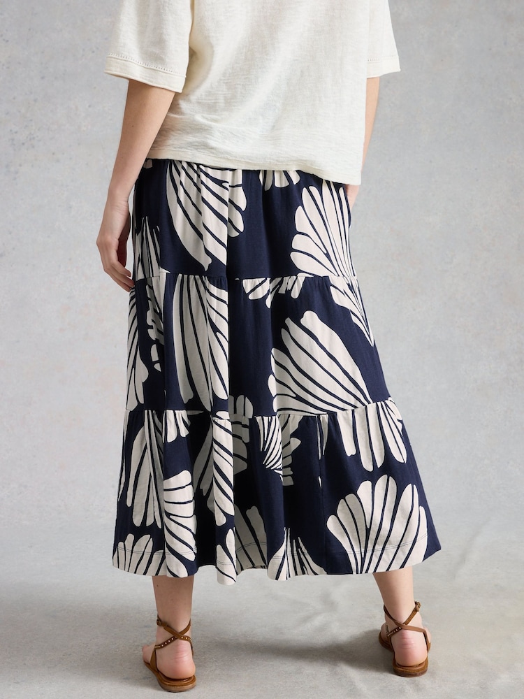 White Stuff Blue Marissa Jersey Maxi Skirt - Image 2 of 6