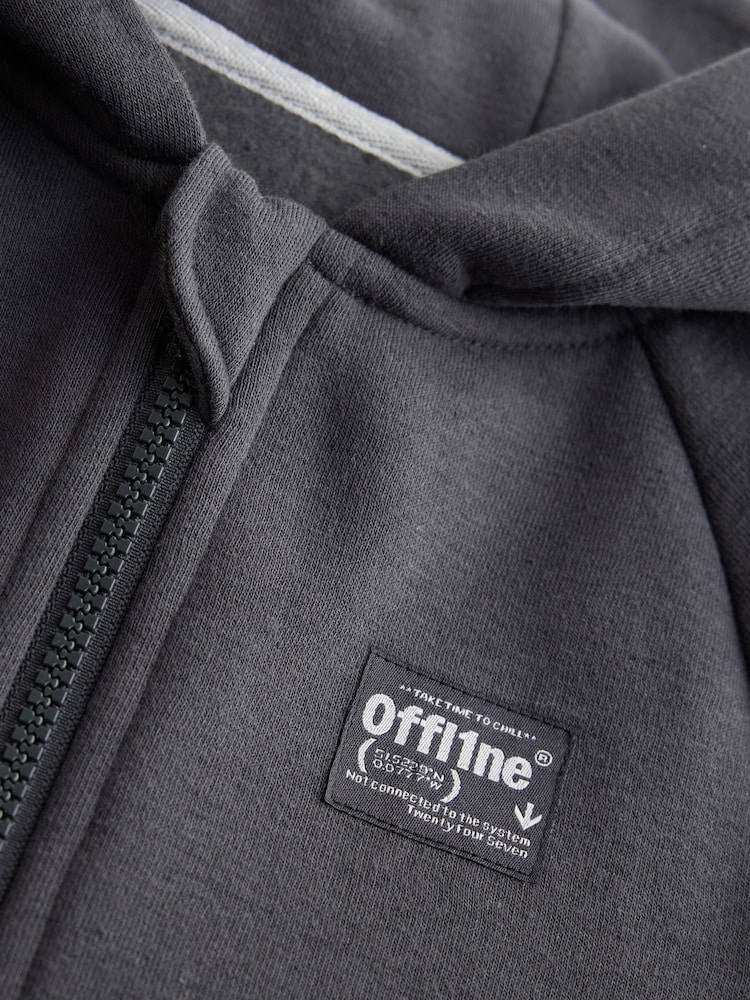 Grey Offline Side Stripe Fleece All-In-One (3-16yrs) - Image 4 of 4