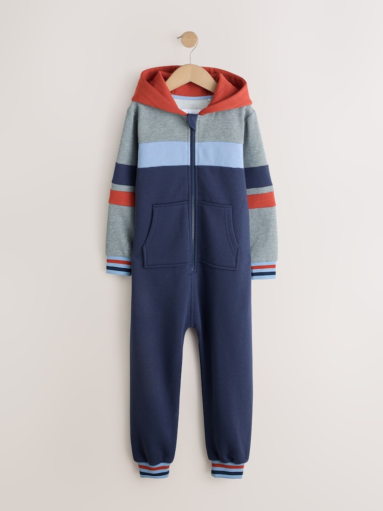 Blue/Grey Colourblock - Fleece All-In-One (3-16il) - 4şəkildən 1 şəkil Blue/Grey Colourblock - Fleece All-In-One (3-16il) - 4şəkildən 1 şəkil