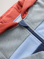 Blue/Grey Colourblock - Fleece All-In-One (3-16il) - 4şəkildən 3 şəkil