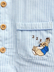JoJo Maman Bébé Peter Rabbit Gingham Woven Pyjamas - Slika 6 od 7