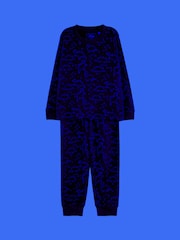 JoJo Maman Bébé Navy Dinosaur Glow In The Dark Jersey Pyjamas - Image 7 of 7