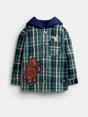 JoJo Maman Bébé Check Borg Hooded Shacket - Larawan 6 ng 9