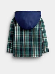 JoJo Maman Bébé Check Borg Hooded Shacket - Larawan 7 ng 9