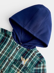 JoJo Maman Bébé Check Borg Hooded Shacket - Larawan 8 ng 9