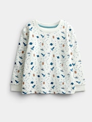 JoJo Maman Bébé Blue Bear 2-Pack Jersey Pyjamas - Image 4 of 13