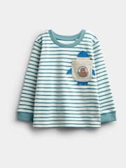 JoJo Maman Bébé Blue Bear 2-Pack Jersey Pyjamas - Image 5 of 13