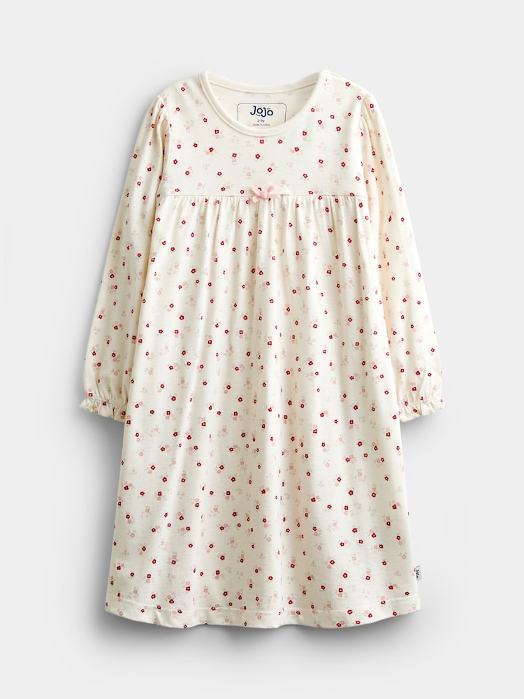 JoJo Maman Bébé Pink Floral Nightdress - Image 1 of 4 JoJo Maman Bébé Pink Floral Nightdress - Image 1 of 4