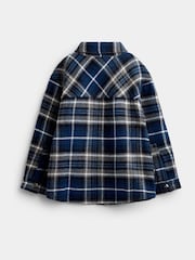 JoJo Maman Bébé Dark Blue Check 2-Piece Brushed Check Shirt & Top Set - Image 6 of 8