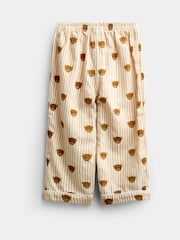 JoJo Maman Bébé Stone Highland Cow Stripe Woven Pyjamas - Image 5 of 6
