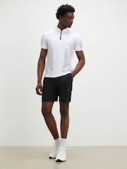 River Island White Slim Fit Reflective Polo Shirt - Image 3 of 4