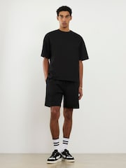 River Island Black Boxy Fit T-Shirt & Shorts Set - Image 3 of 4