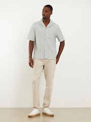 River Island Grey Seersucker Revere Shirt - Image 3 of 4