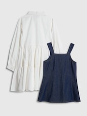 River Island Blue Denim Waistcoat Shirt Dress - Image 5 of 6
