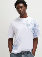 River Island Oversized Cabbages & Roses T-Shirt - صورة 1 من 4