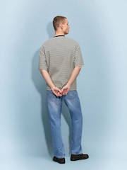 River Island Blue Straight Fit Mid Wash Jeans - Image 2 of 4