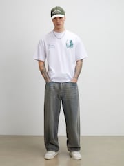 River Island White Oversized Riviere Hotel T-Shirt - Image 2 of 4