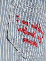 River Island Blue Stripe Dungarees & Top Set - Image 5 of 5